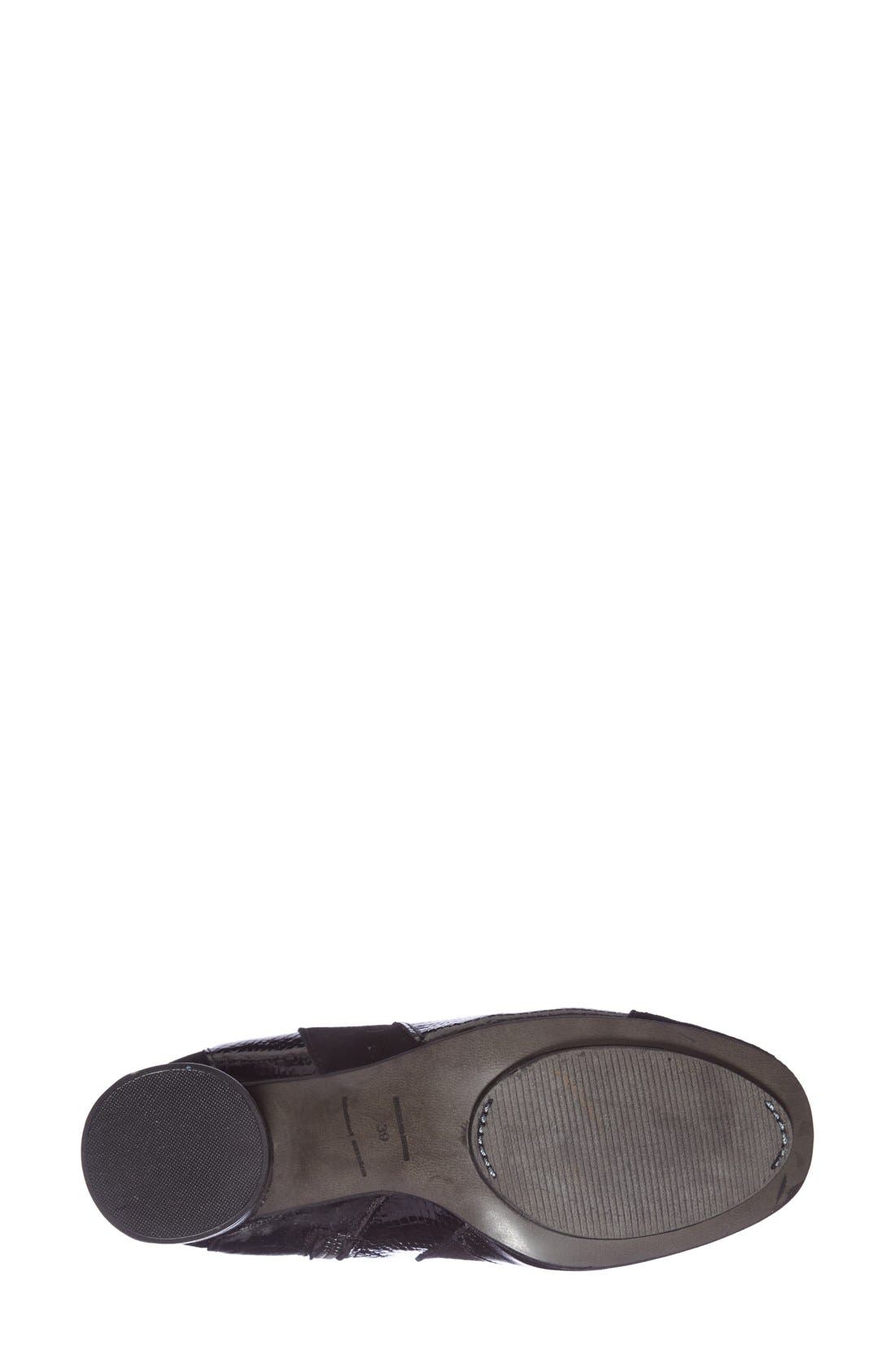 'Powerful' Patchwork Ankle Boot, Alternate, color, BLACK