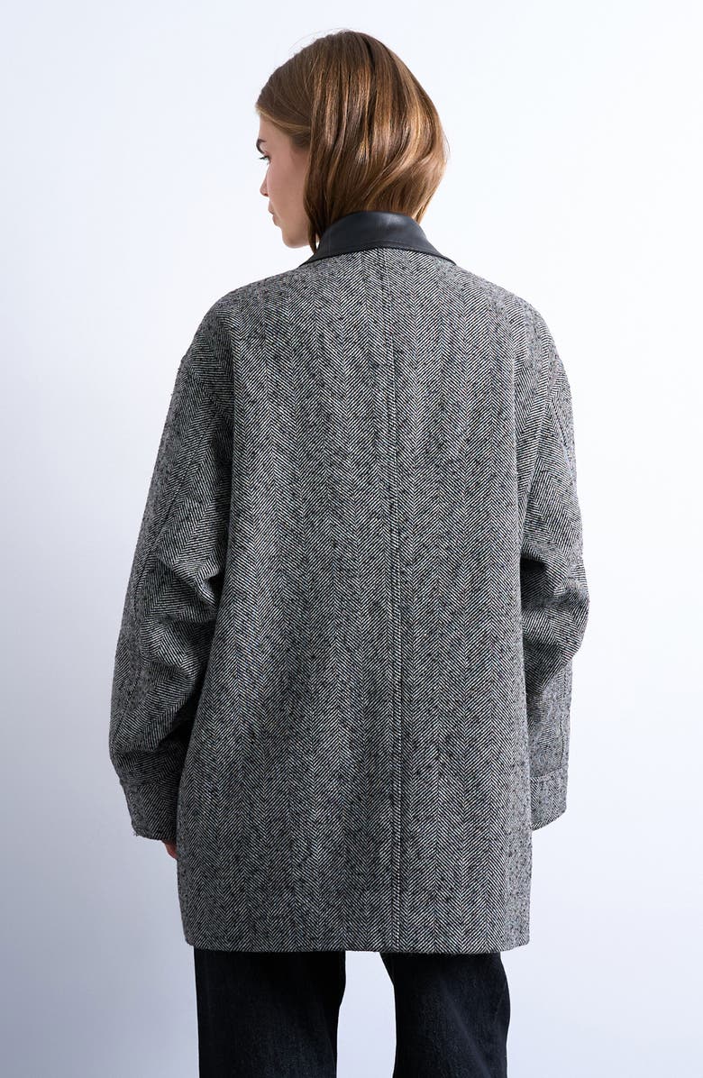 Topshop Heritage Twill Field Jacket, Alternate, color, Grey