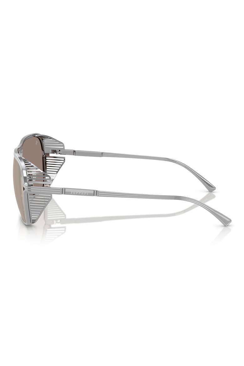 59mm Square Sunglasses, Alternate, color, SILVER / REAL WHITE GOLD