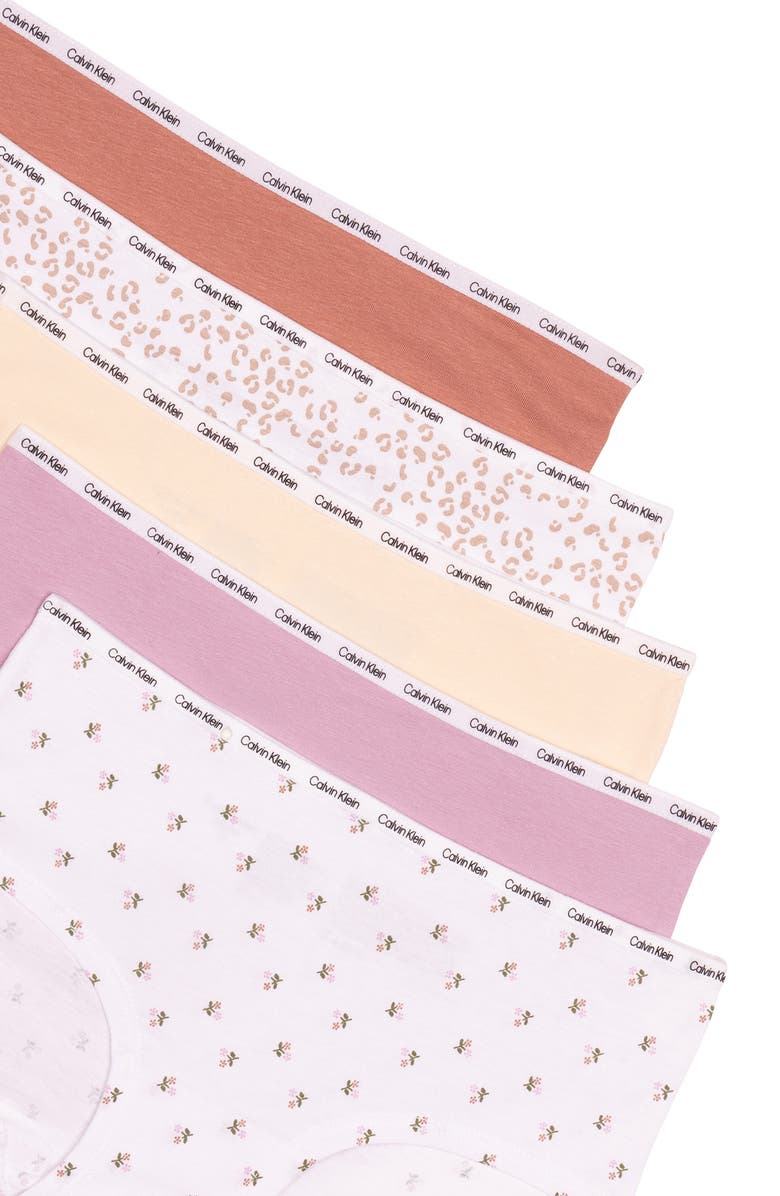 Calvin Klein Kids' Hipster Panties - Pack of 5, Alternate, color, Ck Flora