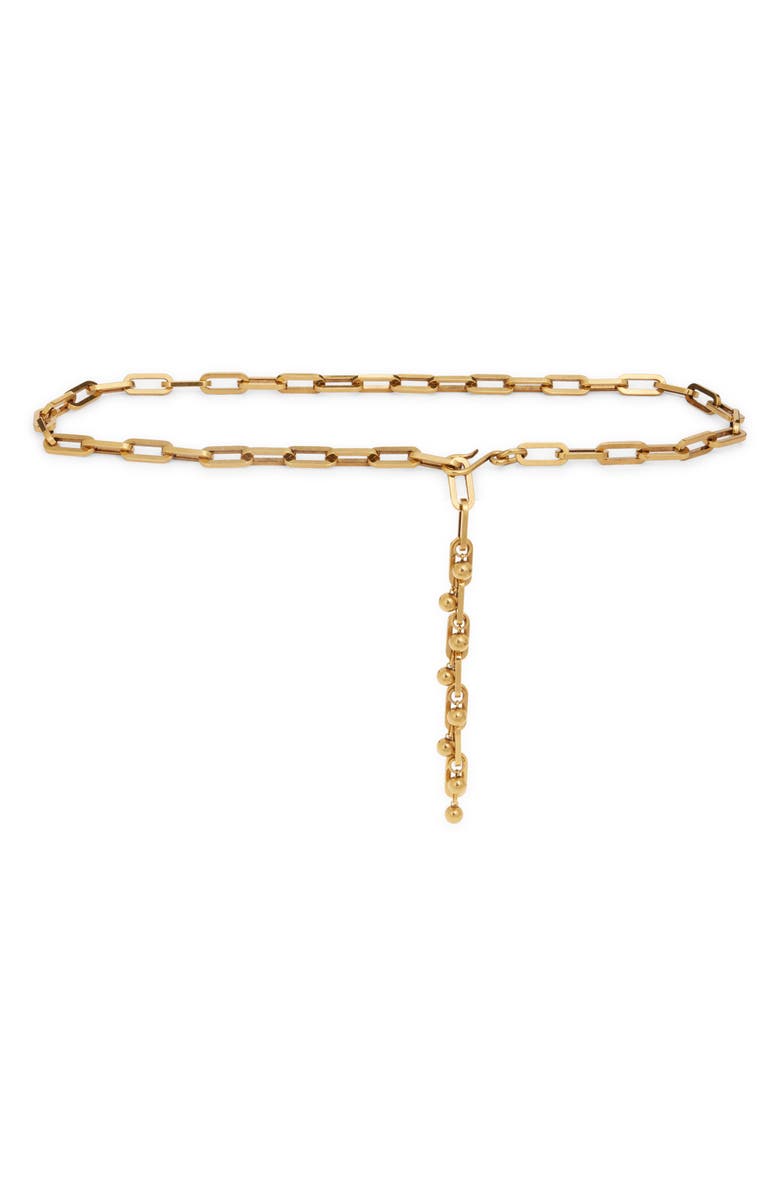 Etro Paper Clip Chain Belt, Main, color, Gold