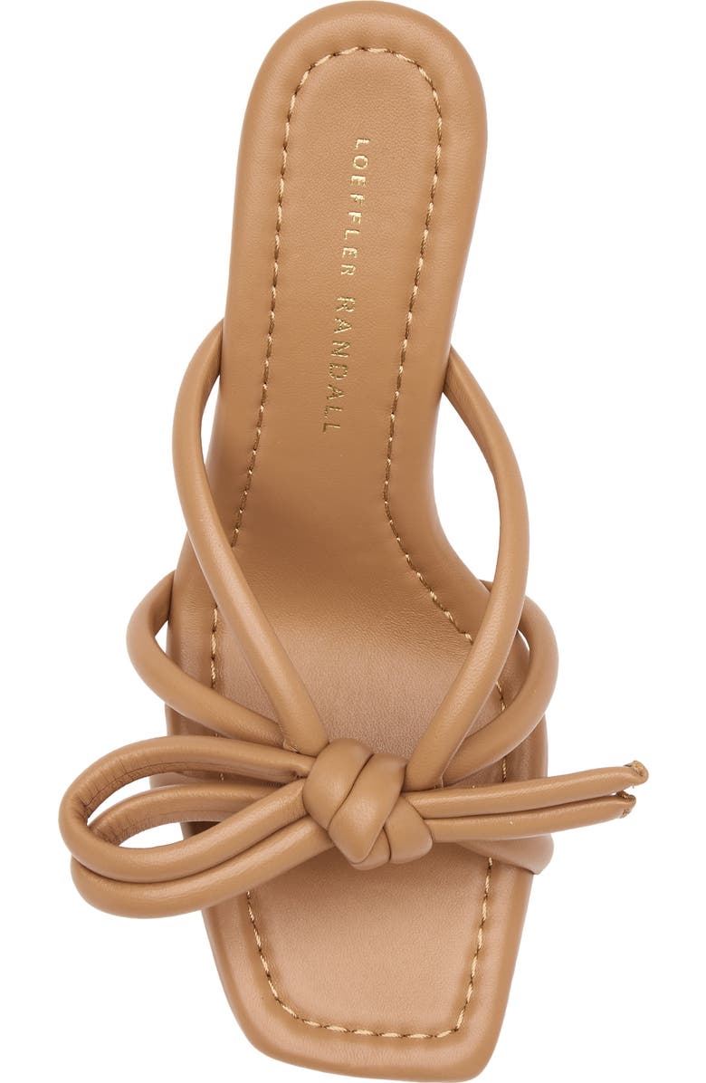 Loeffler Randall Leather Bow Sandal, Alternate, color, Dune