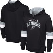 G-III SPORTS BY CARL BANKS Men's G-III Sports by Carl Banks Black/Silver Las Vegas Raiders Adaptive Faceoff Pullover Hoodie