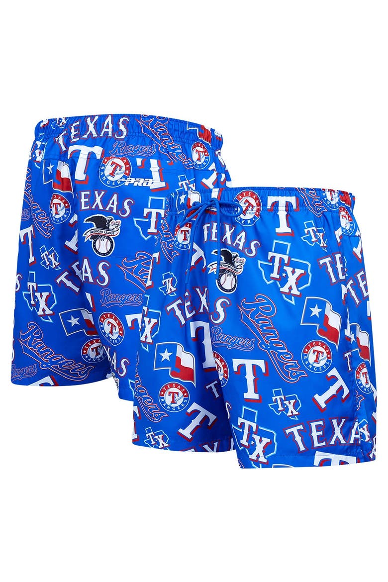 Men's Pro Standard Royal Texas Rangers Toss Logo Woven Shorts, Main, color, Royal