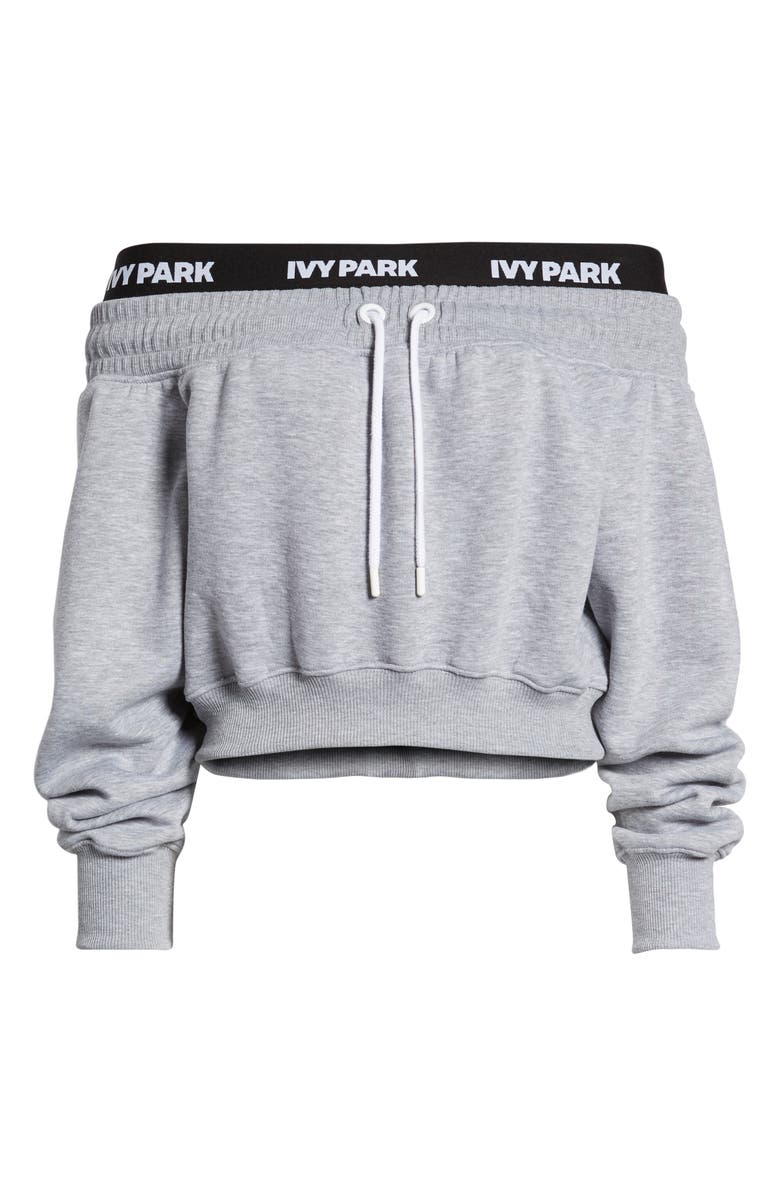 IVY PARK<sup>®</sup> Off the Shoulder Crop Sweatshirt, Alternate, color, 