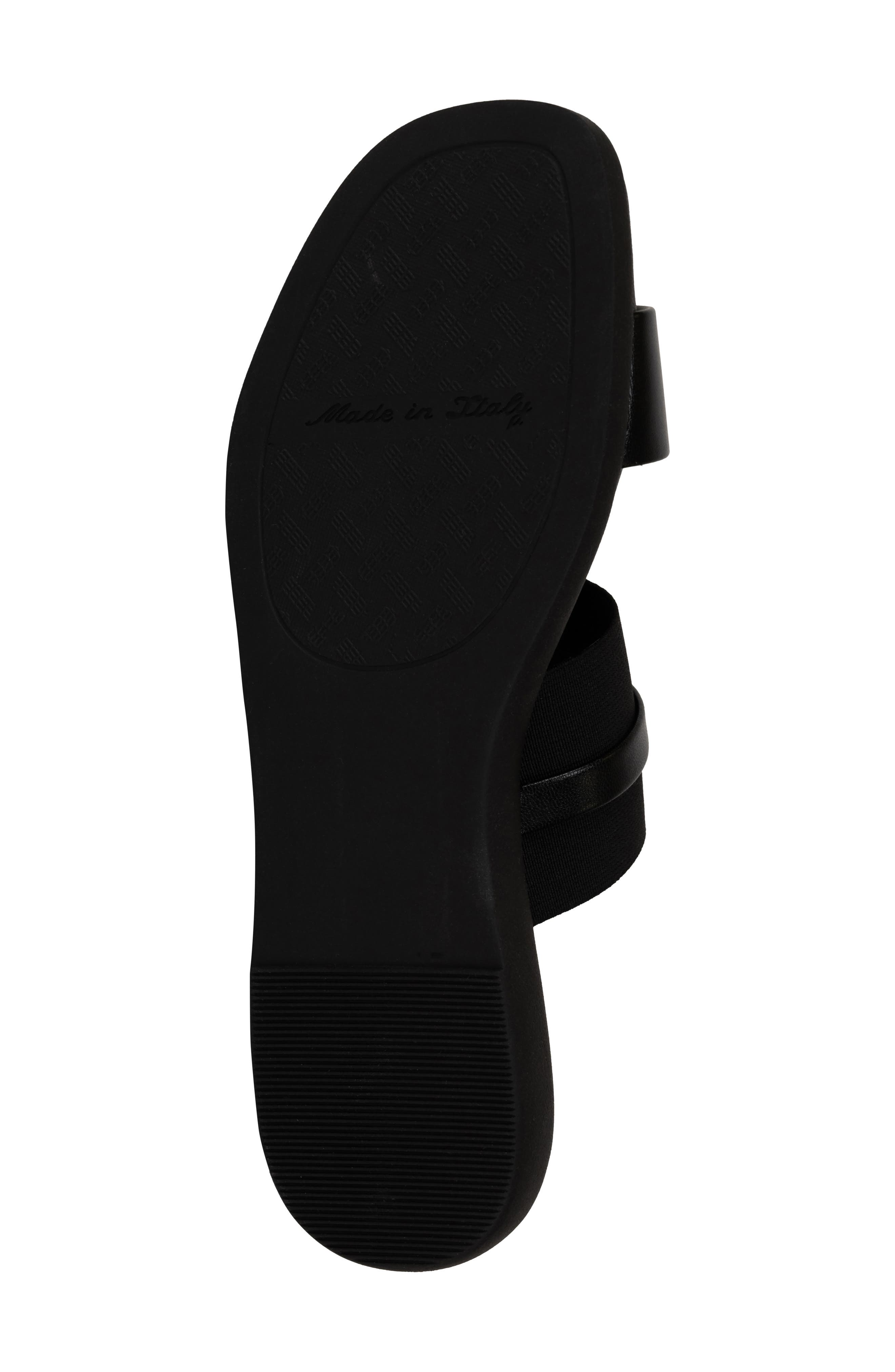 ITALIAN SHOEMAKERS Jelani Square Toe Slide Sandal, Alternate, color, Black