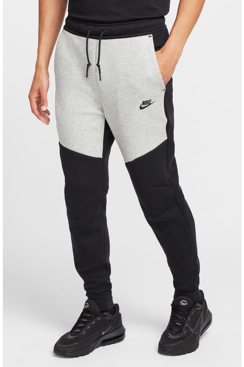 Tech Fleece Joggers, Main, color, BLACK/ DK GREY HEATHER