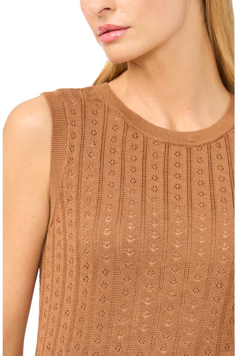 Shera Pointelle Sweater Tank, Alternate, color, GINGERSNAP