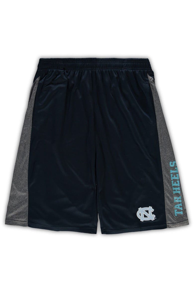 Men's Navy North Carolina Tar Heels Big & Tall Textured Shorts, Alternate, color, Navy
