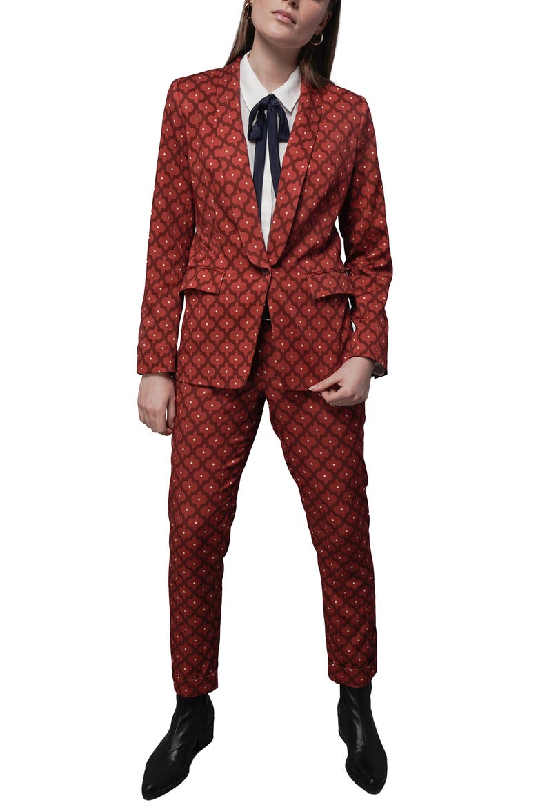 The Empower Tux Blazer, Alternate, color, MODERN FLEUR CINNAMON