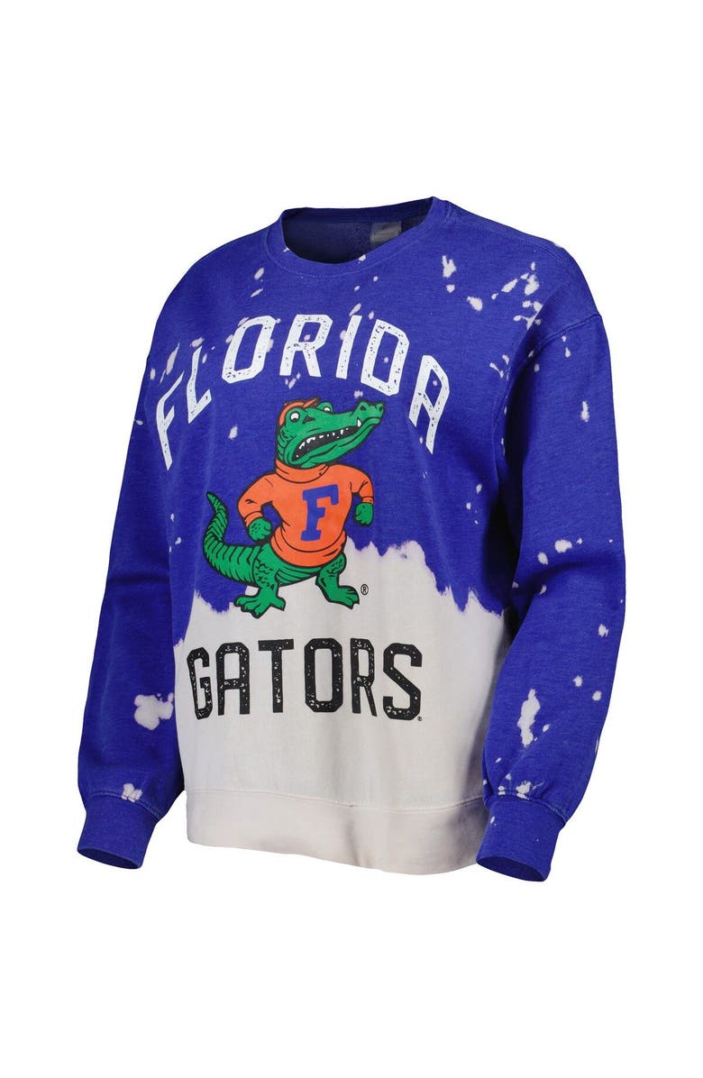 GAMEDAY COUTURE Women's Gameday Couture Royal Florida Gators Twice As Nice Faded Dip-Dye Pullover Long Sleeve Top, Alternate, color, Royal