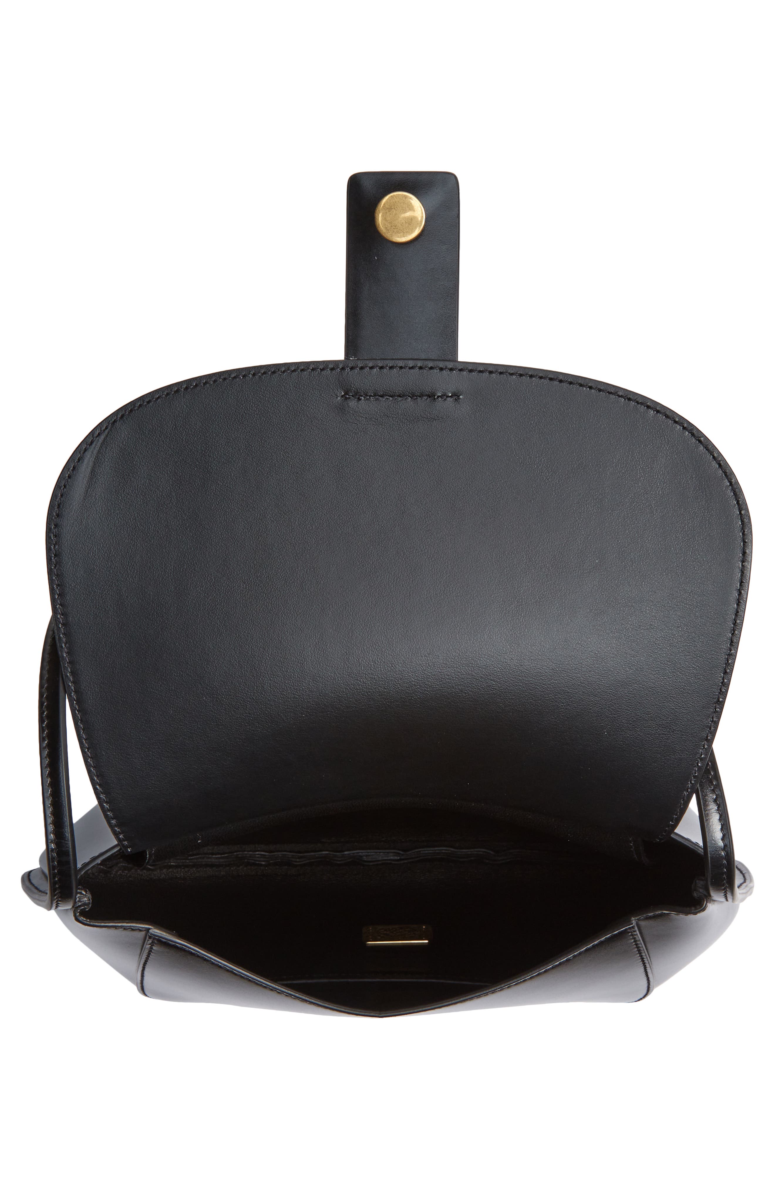 Jil Sander Crescent Calfskin Crossbody Bag, Alternate, color, 