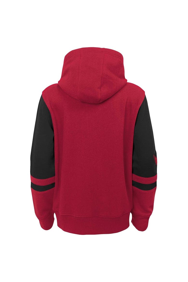 Youth Cardinal Arizona Cardinals Colorblock Full-Zip Hoodie, Alternate, color, Cardinal