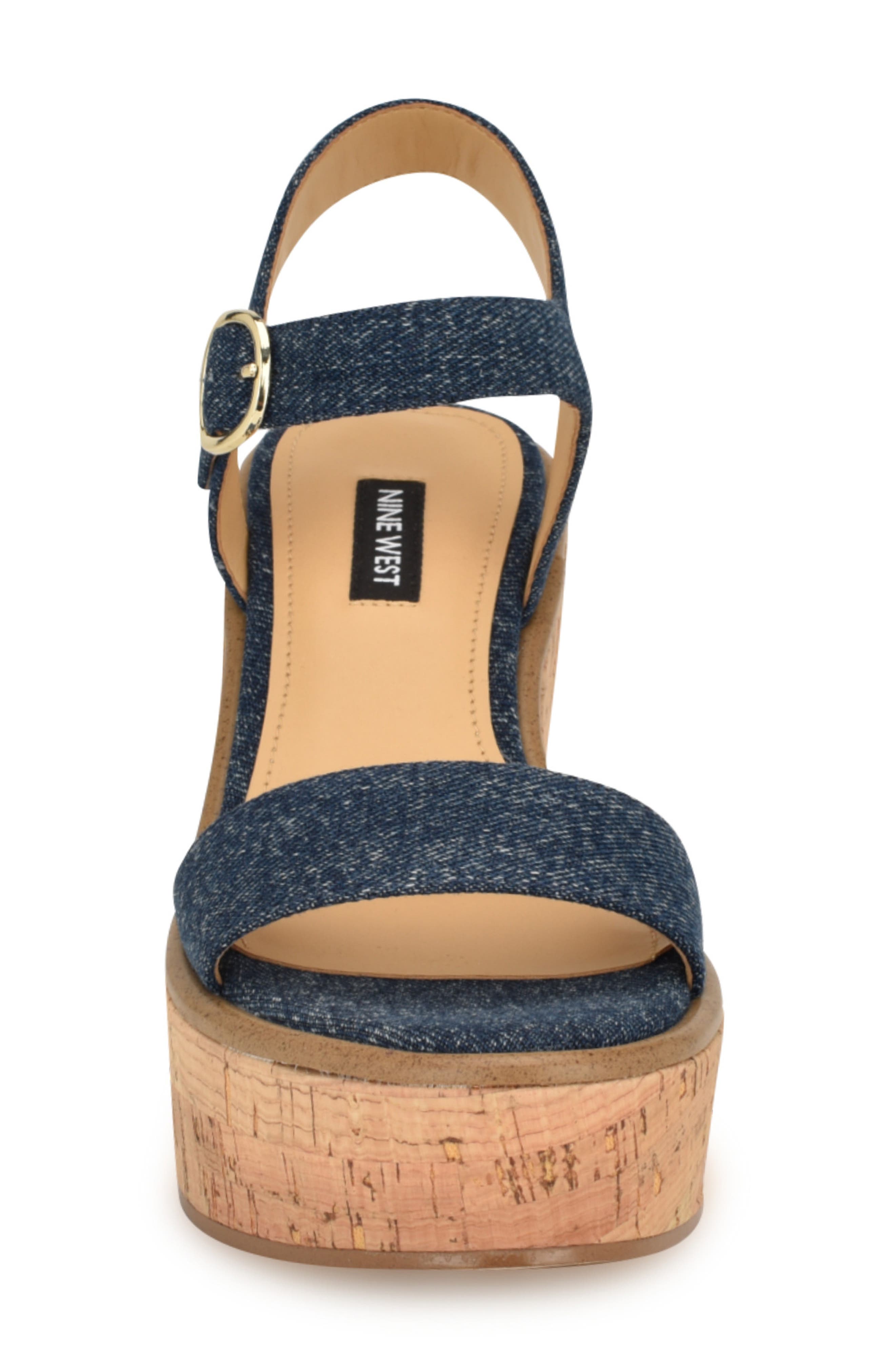 Nine West Amye Ankle Strap Platform Sandal, Alternate, color, 