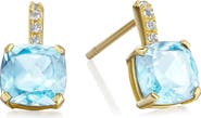 House of Frosted Topaz Pavé Drop Earrings