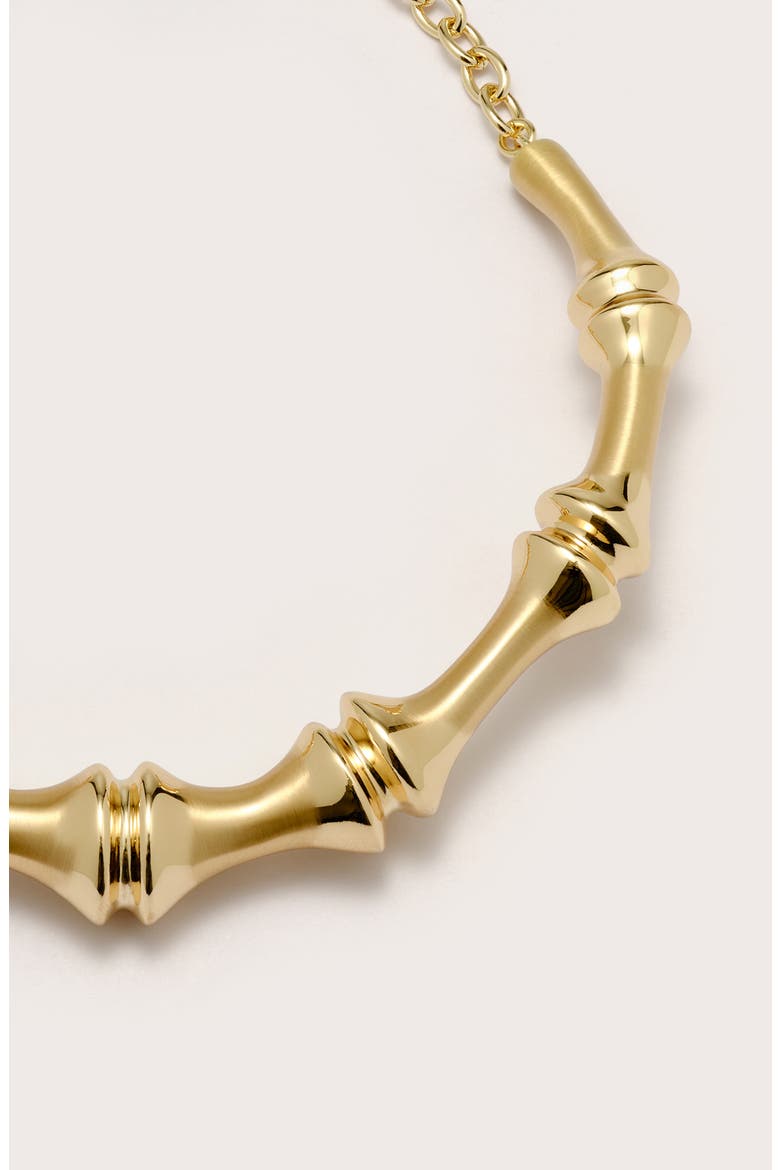 Bambu Choker Necklace, Alternate, color, BRUSHED BRASS