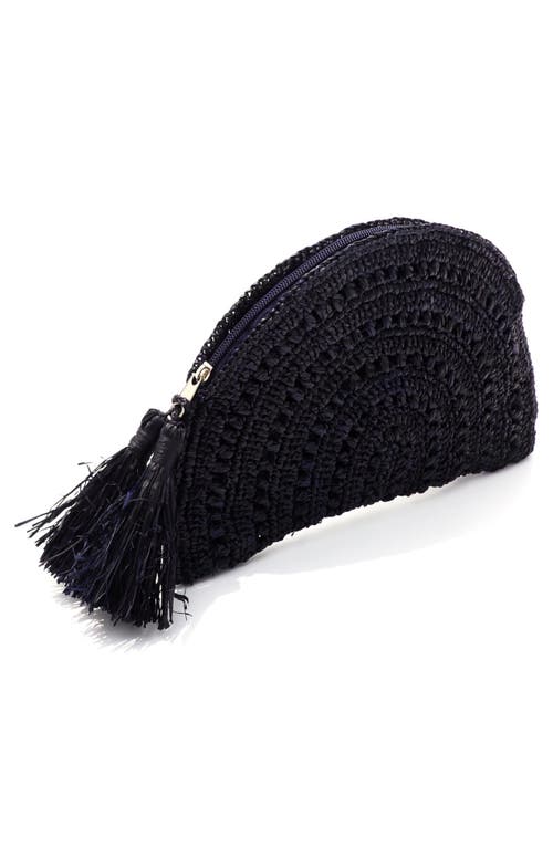 Shop Adornia Raffia Moon Clutch