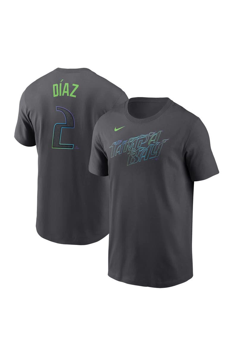 Nike Men's Nike Yandy Díaz Gray Tampa Bay Rays Fuse City Connect Name & Number T-Shirt, Alternate, color, 