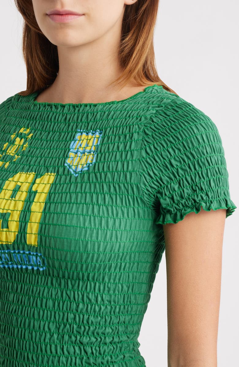 Daydreamer 1991 Champs Smocked Cotton Graphic T-Shirt, Alternate, color, Amazon Green