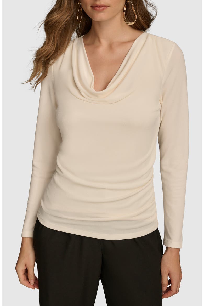 Cowl Neck Top, Main, color, IVORY