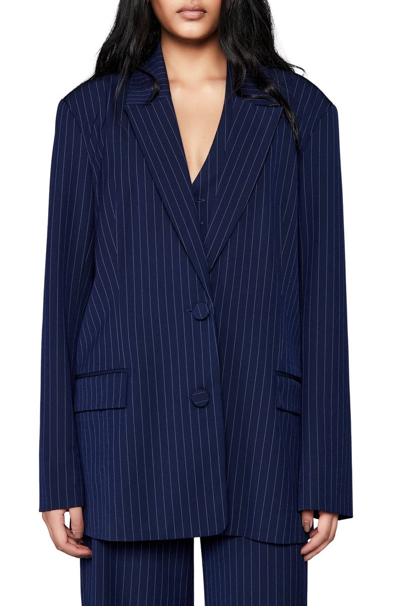 Bardot Pinstripe Blazer, Main, color,