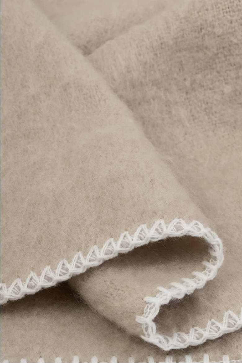 Whipstitch Scarf in Taupe, Alternate, color, Taupe