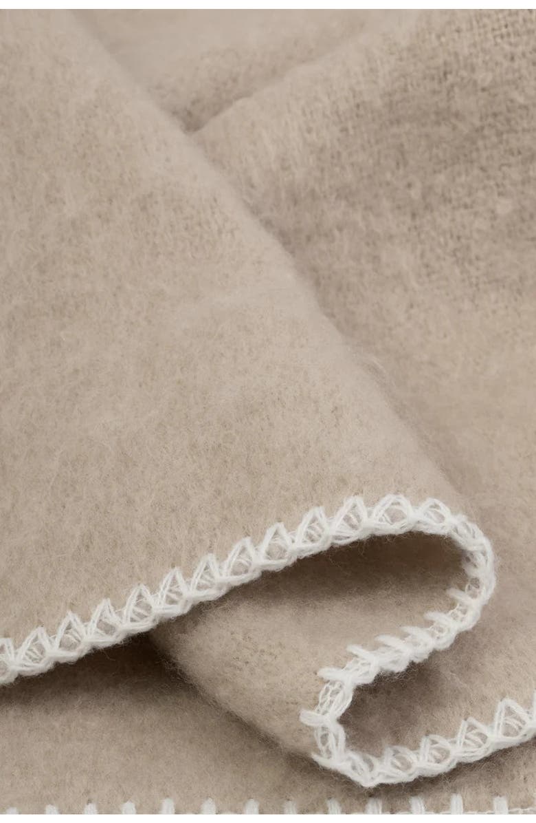 Katie Loxton Whipstitch Scarf in Taupe, Alternate, color, Taupe