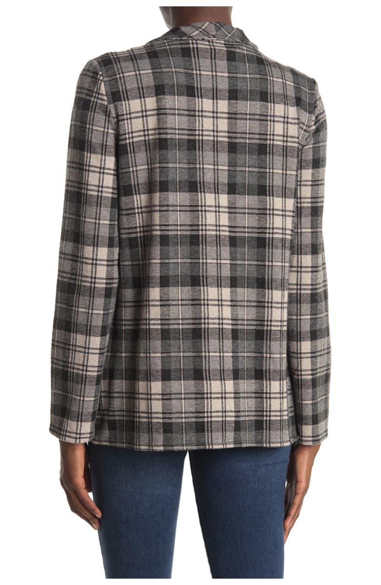 BB Dakota by Steve Madden Mel Plaid Drape Collar Jacket, Main, color, 