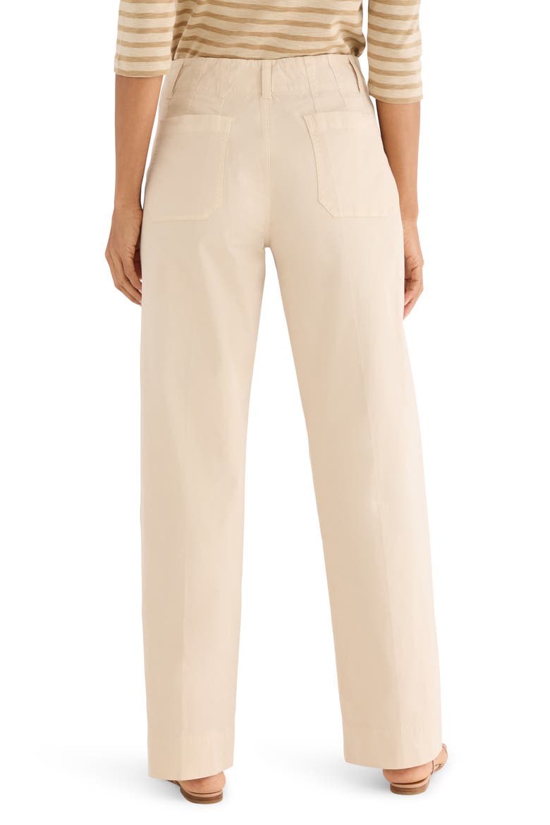 Stretch Cotton Twill Straight Leg Pants, Alternate, color, LATTE