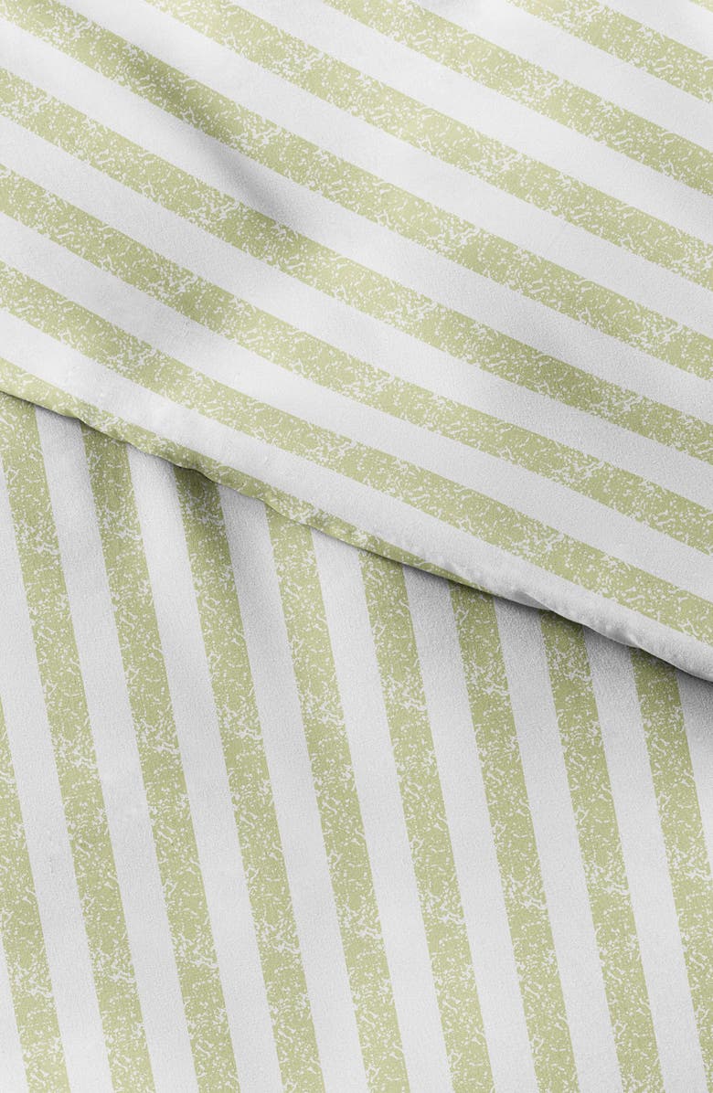 IENJOY HOME Home Spun Home Spun Premium Ultra Soft 2-Piece Puffed Rugged Stripes Duvet Cover Twin Set - Sage, Alternate, color,