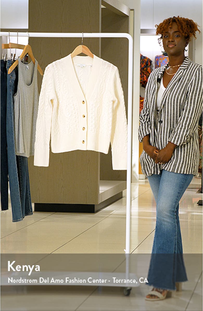 Triple Braid Cable Wool & Cashmere Cardigan, sales video thumbnail