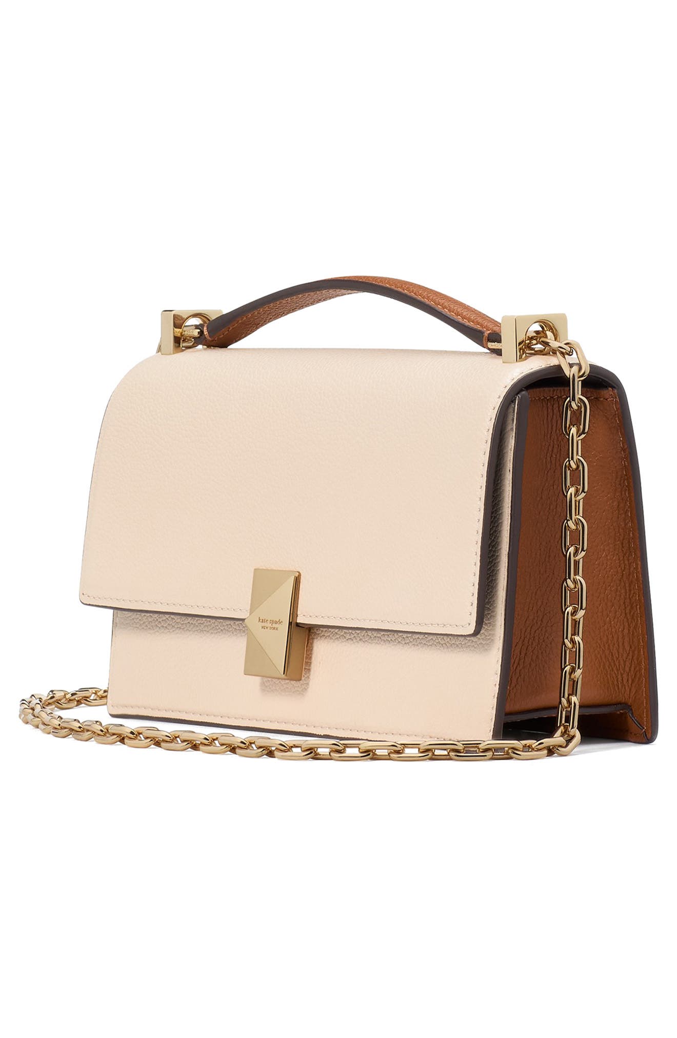 deco pebble leather convertible crossbody bag, Alternate, color, MILK GLASS MULTI