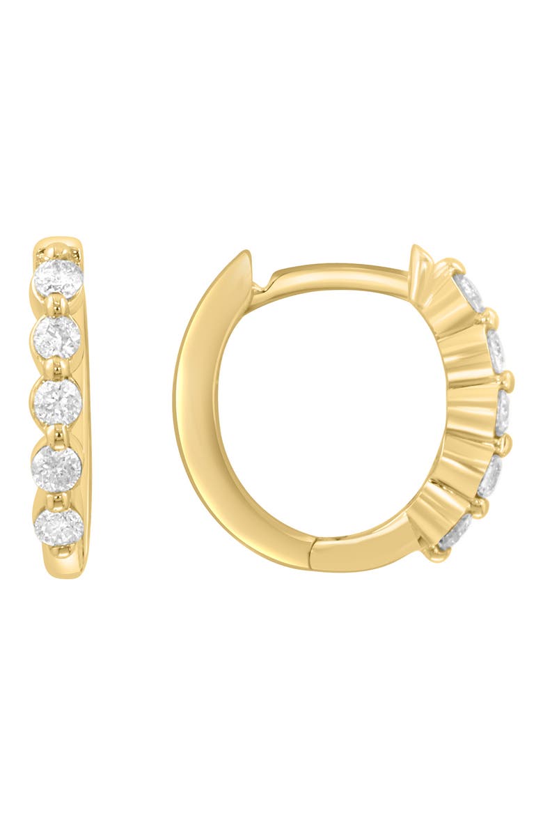 Diamond Huggie Earrings, Main, color, GOLD