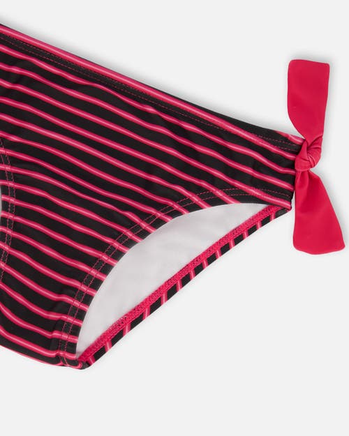 Deux Par Deux Girl's Printed Two-piece Swimsuit Black And Blue And Pink Items In Black And Blue And Pink Items
