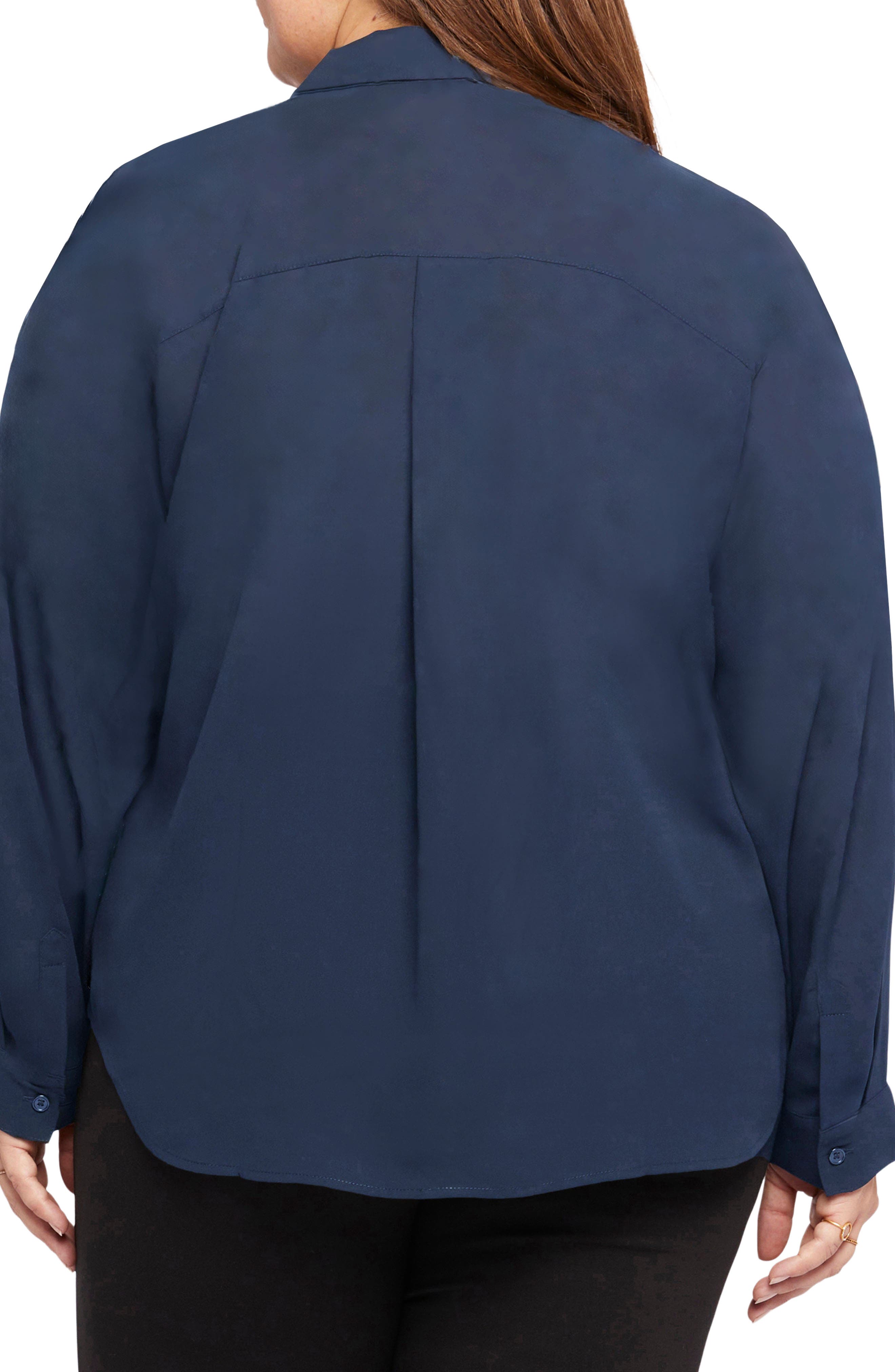 Becky Recycled Polyester Georgette Popover Blouse - image 2