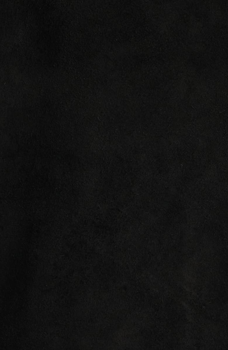 AG Dart Suede Trucker Jacket, Alternate, color, Super Black