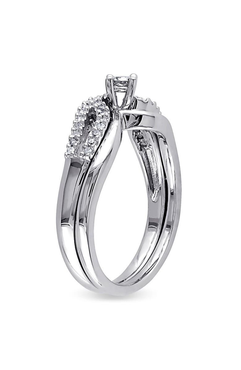 Julianna B. Diamond Bridal Ring Set Sterling Silver, Alternate, color, Sterling Silver
