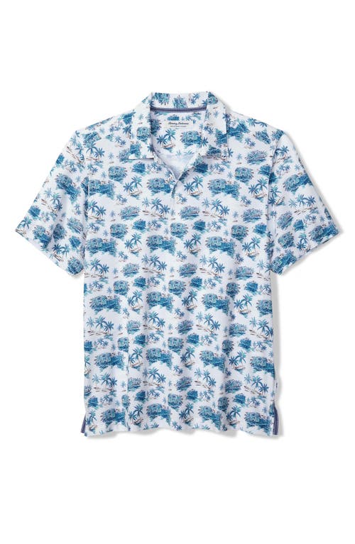 Tommy Bahama Bahama Coast Palm Scape Islandzone® Polo In Blue