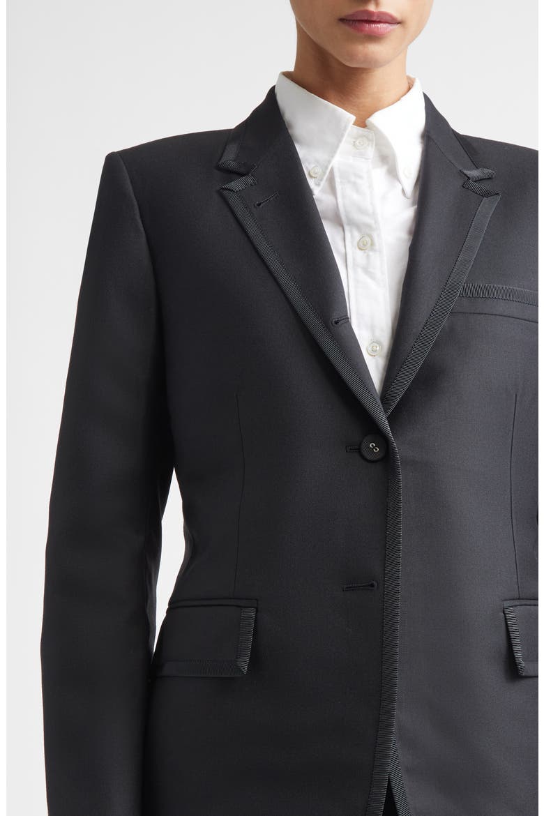 Super 120s Wool Twill Classic Sport Coat, Alternate, color, BLACK
