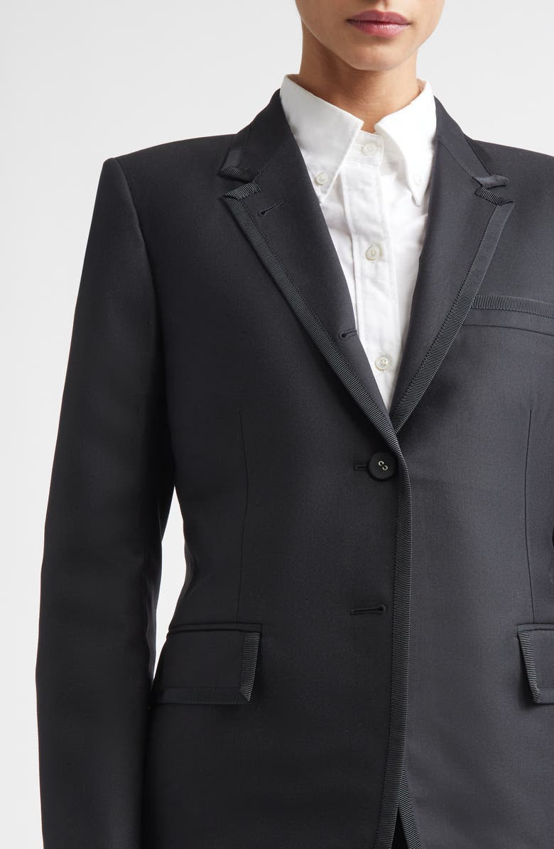 Thom Browne Super 120s Wool Twill Classic Sport Coat, Alternate, color, Black