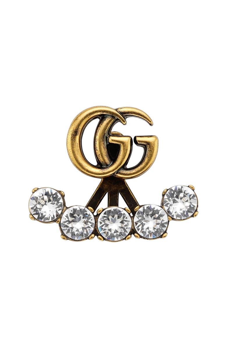 Gucci GG Crystal Single Earring, Main, color, 