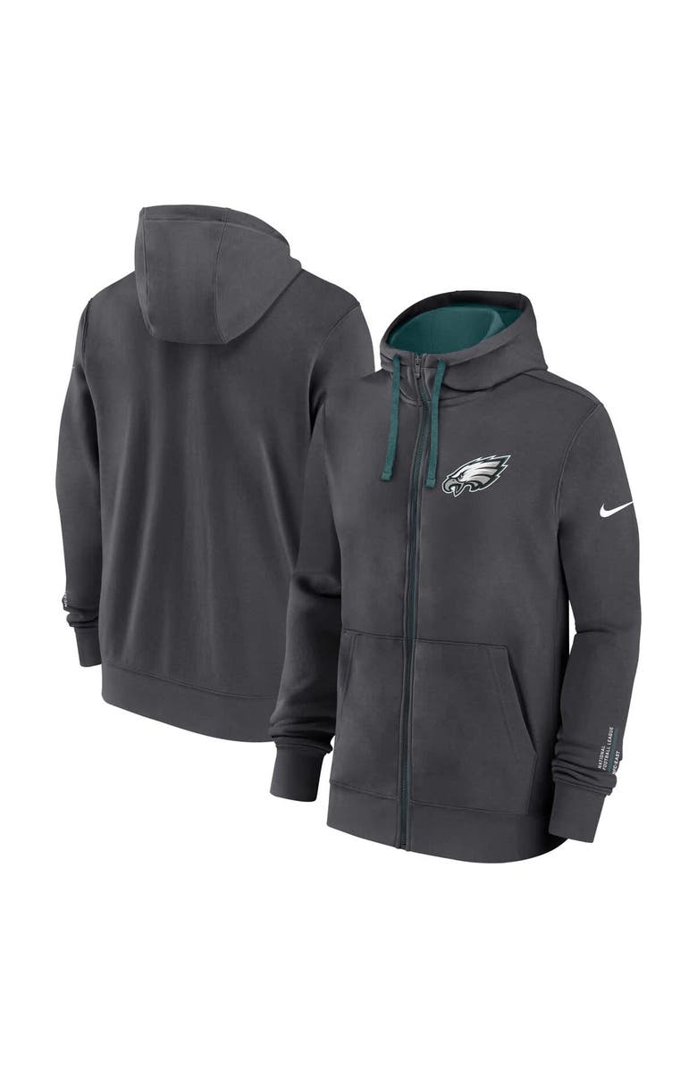 Nike Men's Nike Anthracite Philadelphia Eagles Primetime Club Full-Zip Hoodie, Main, color, Anthracite