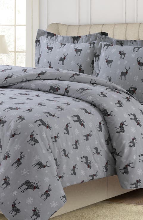 Checkered Buck Cotton Duvet Cover & Sham Set