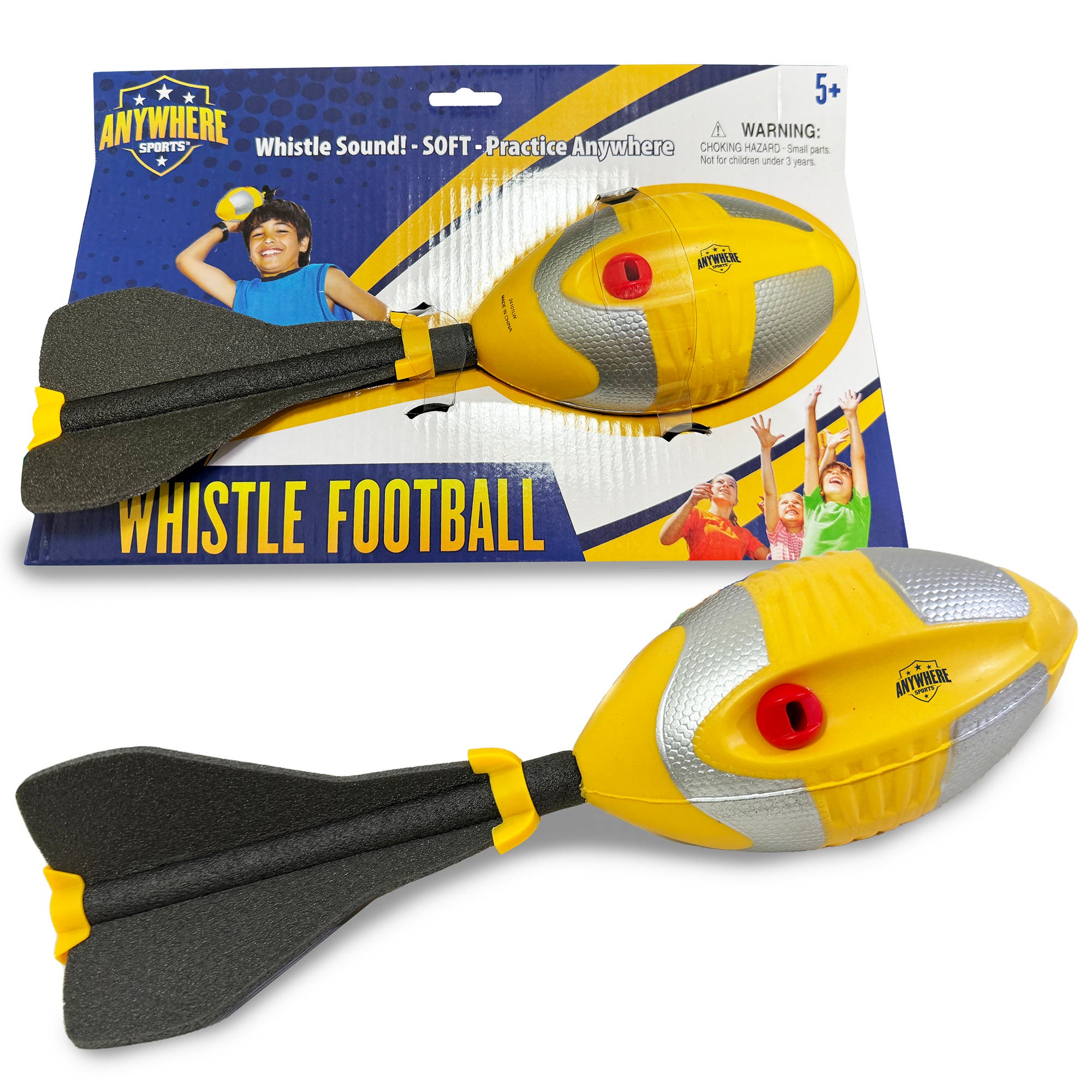 Anywhere Sports Whistle Football, 12" Kids 5+ in Multicolored 