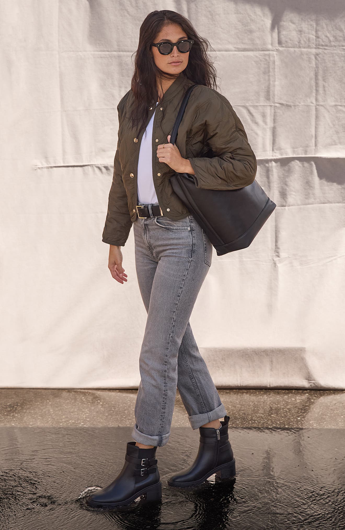 Blondo Lanessa Waterproof Bootie, Alternate, color, Black Leather