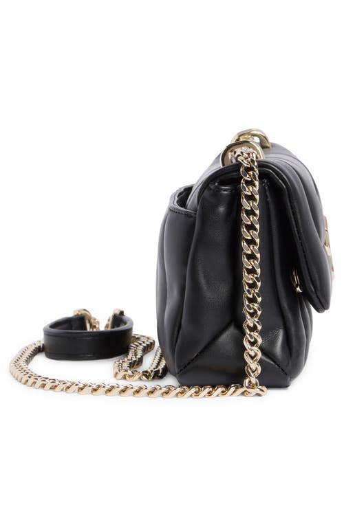 Hugo Boss Boss Icon Quilted Faux Leather Shoulder Bag In Black