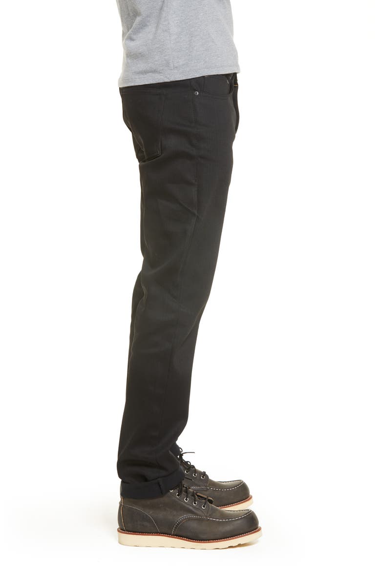 Naked & Famous Men's Denim Weird Guy Tapered Slim Fit Jeans, Alternate, color, BLACK