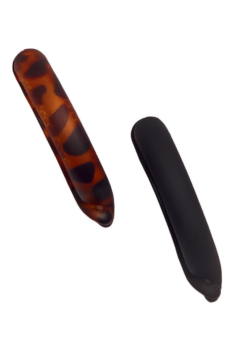 2-Pack Assorted Ponytail Clips, Main, color, BLACK AND TORT