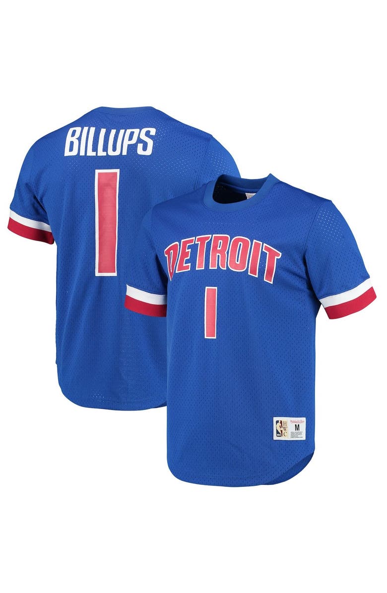 Mitchell & Ness Men's Mitchell & Ness Chauncey Billups Blue Detroit Pistons 2003 Mesh Name & Number T-Shirt, Main, color, 