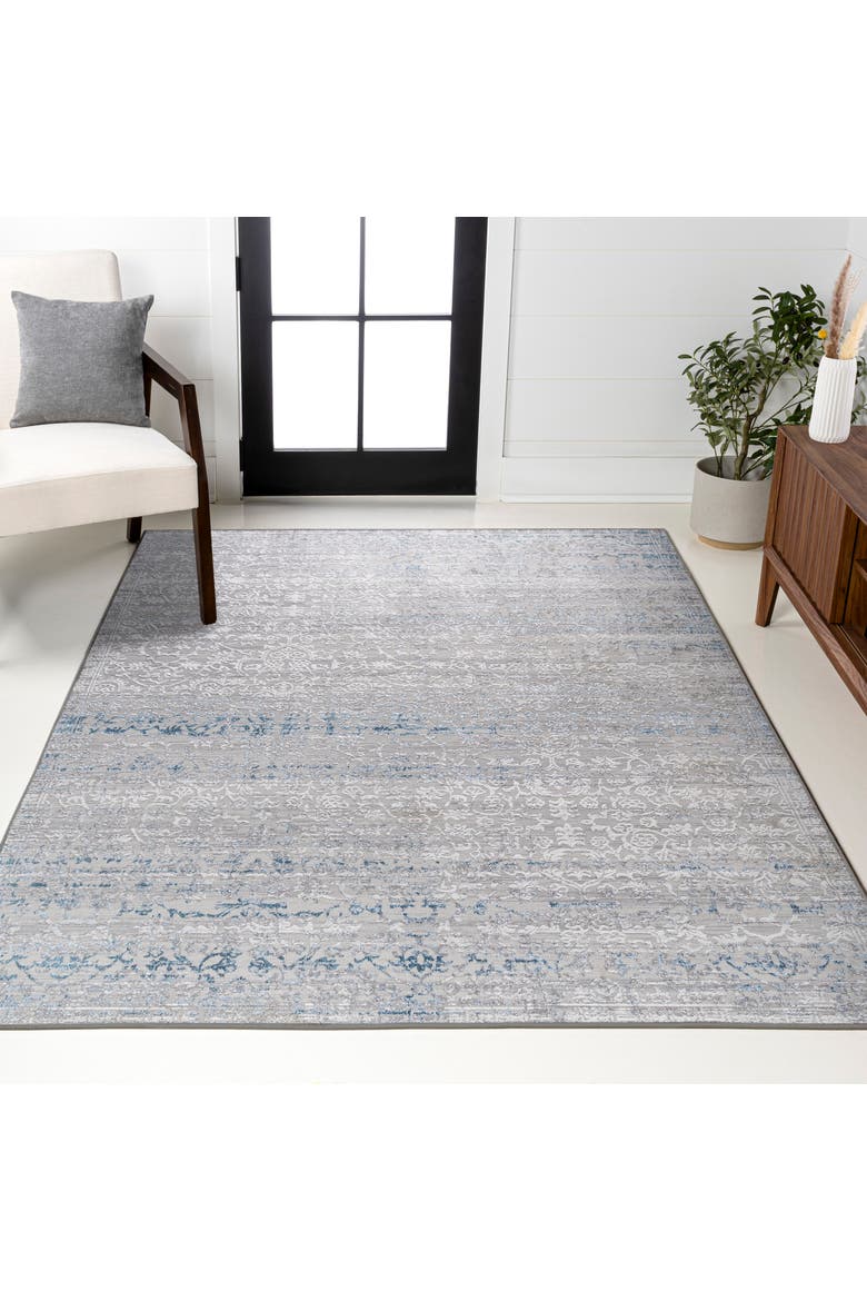 Tidal Modern Strie' Area Rug, Alternate, color, Gray/Blue